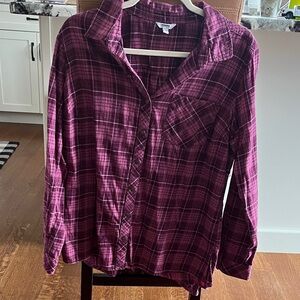 Sonoma Pink Plaid Shirt